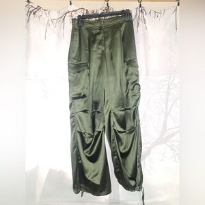 Windsor Green Silky Cargo Pants